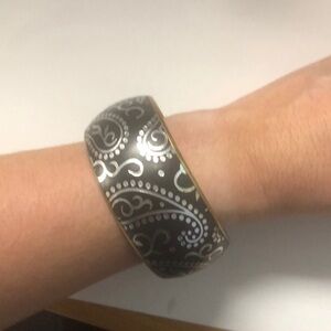 Black silver and gold bracelet